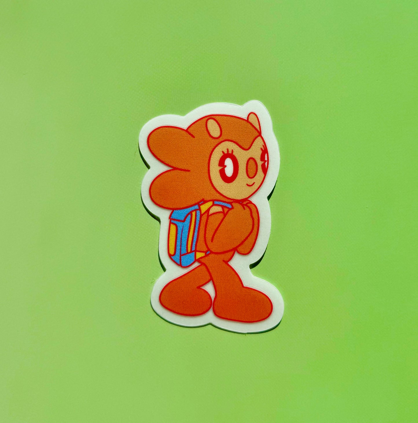 BACKPACKIN’ YUYU DIE-CUT WATERPROOF STICKER
