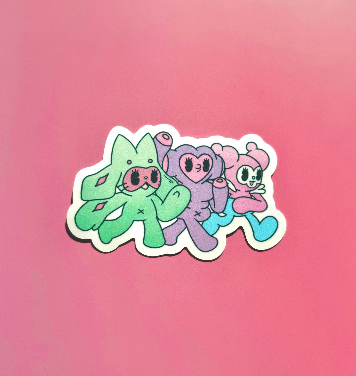 GIRL STRUT DIE-CUT WATERPROOF STICKER