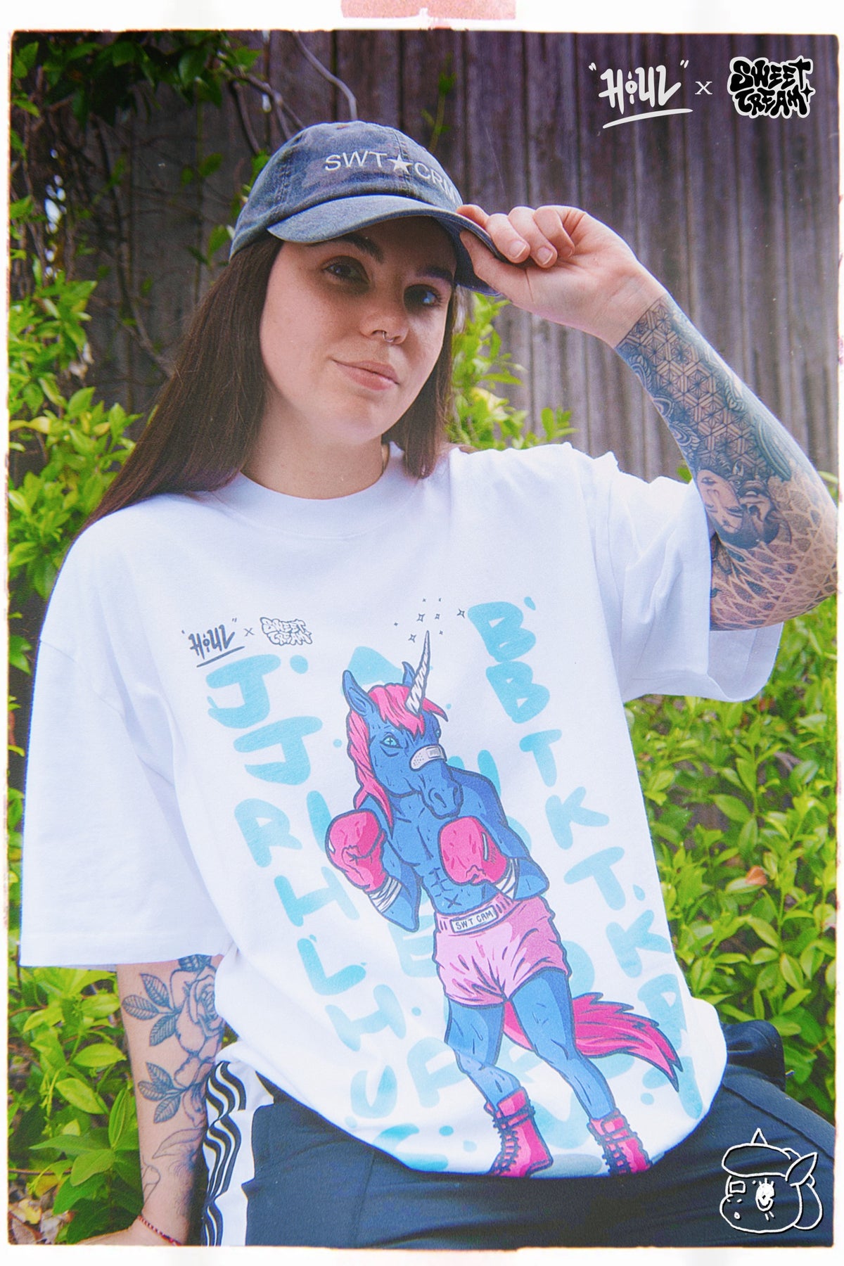 PUNTCHI HOUL x SWEET CREAM COLLAB - FADED TEE (FADED WHITE)