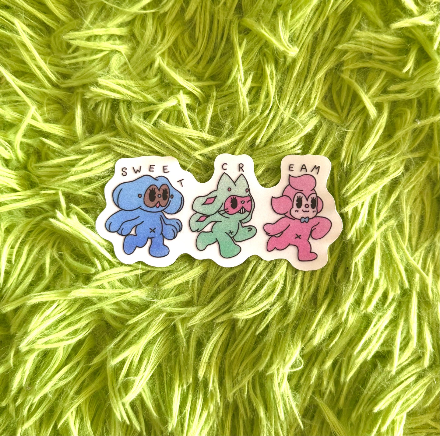 SWEET CREAM RUN DIE-CUT WATERPROOF STICKER