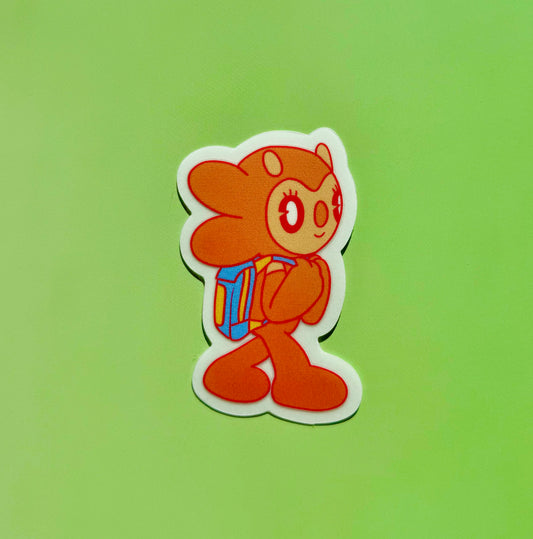 BACKPACKIN’ YUYU DIE-CUT WATERPROOF STICKER
