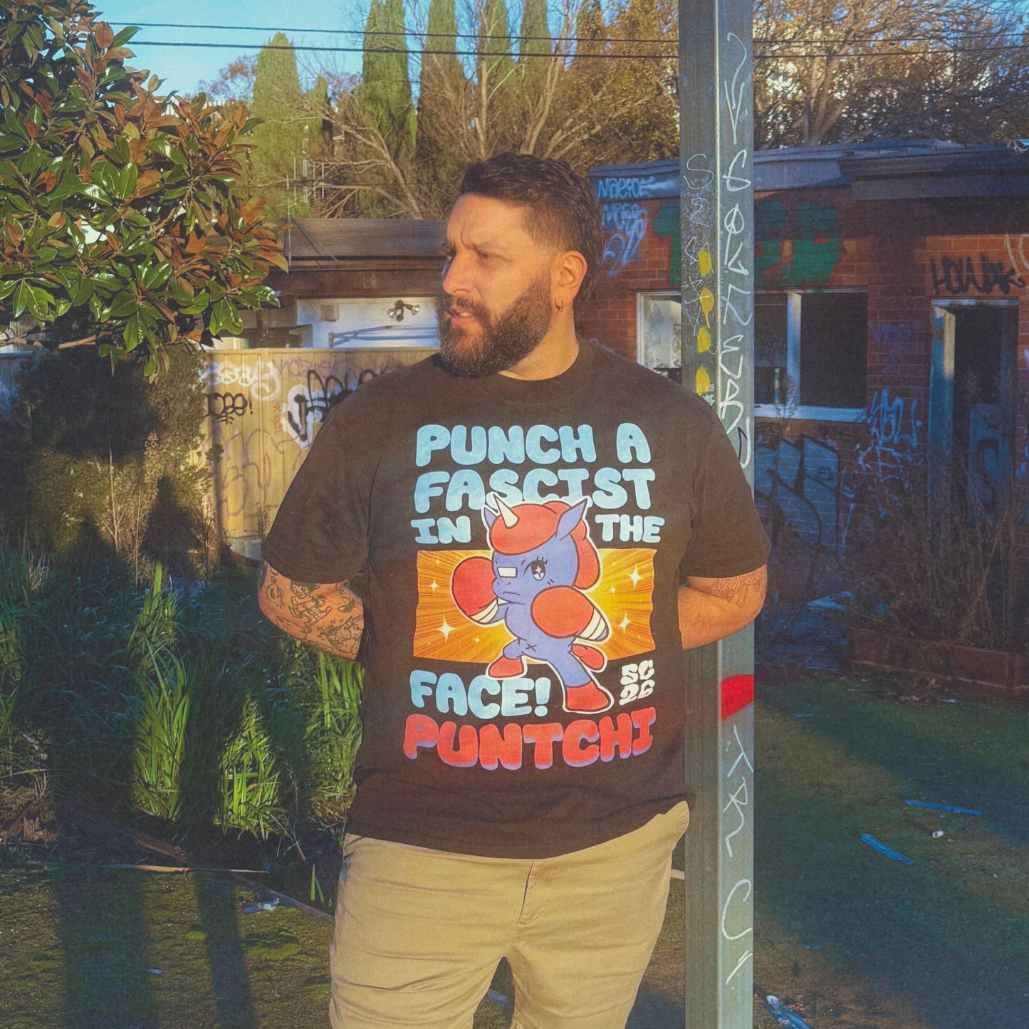 PUNCH A FASCIST IN THE FACE TEE