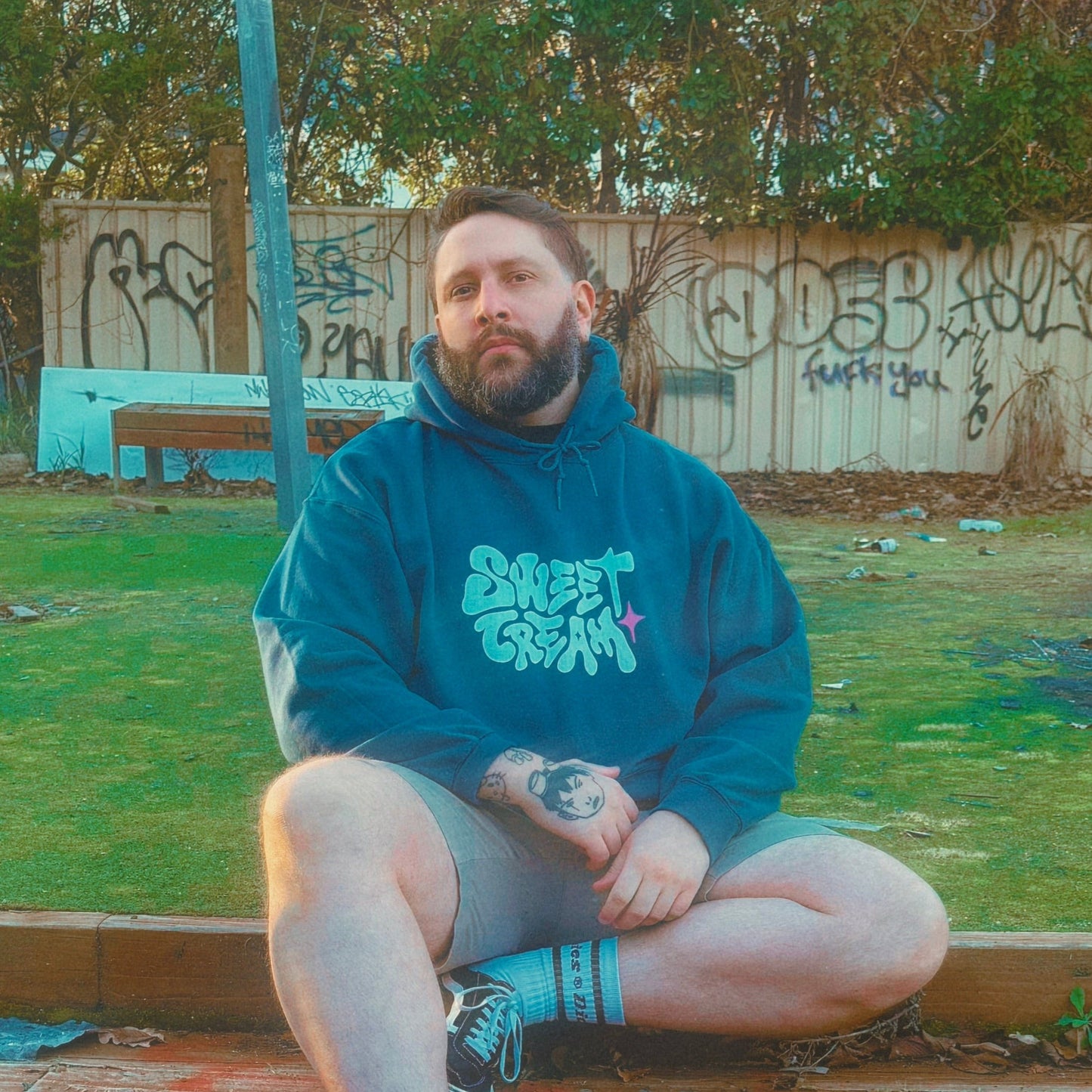SWEET CREAM LOGO HOODIE - BLUE