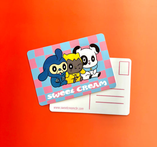 SWEET TRIO POSTCARD