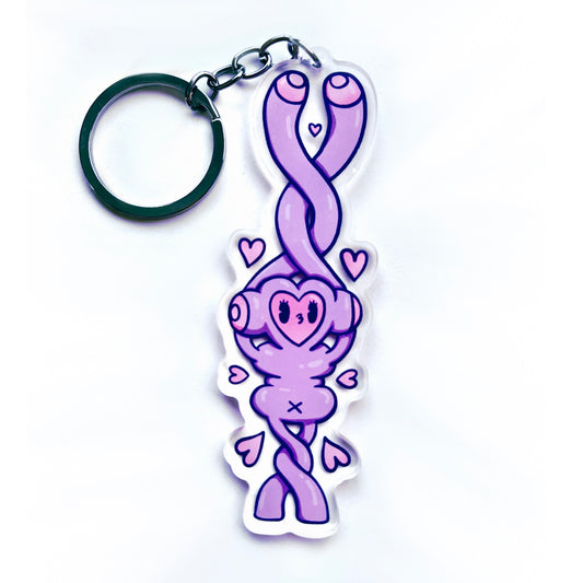 TWIST AND PINCH(i) ACRYLIC KEYCHAIN