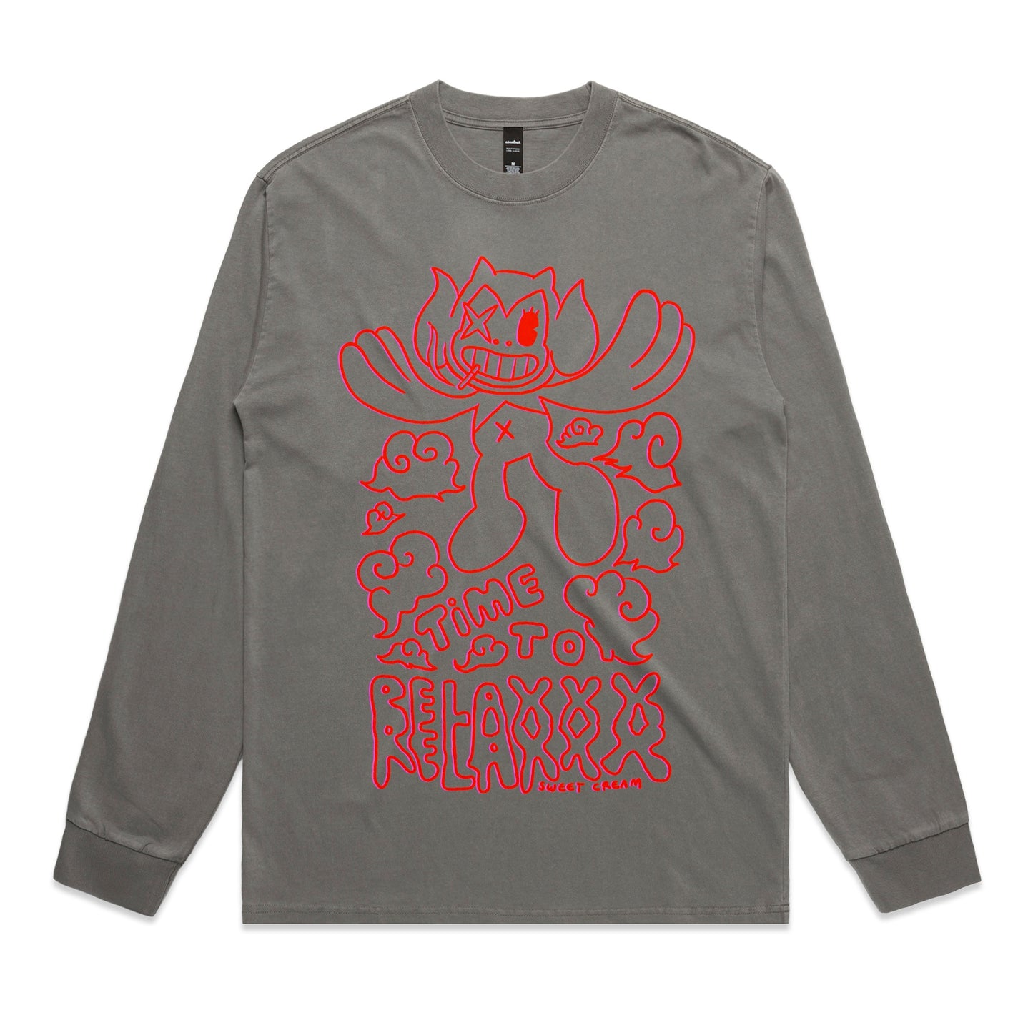 TIME TO RELAXXX L/S FADED TEE