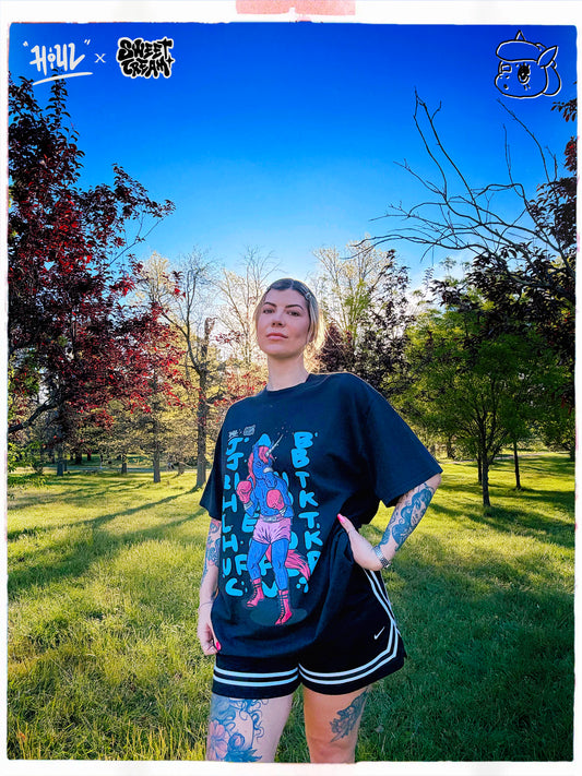 PUNTCHI HOUL x SWEET CREAM COLLAB - FADED TEE (FADED BLACK)